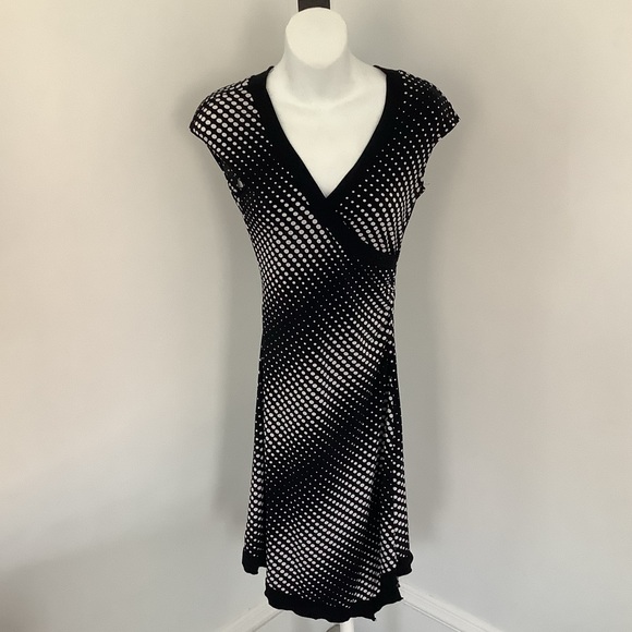 Vintage La Belle Polka Dot Dress Sz. Jr. M - Picture 1 of 8